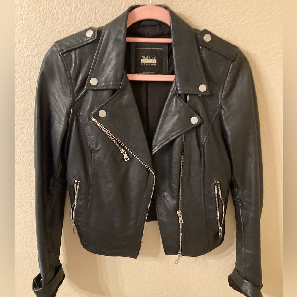 Zara genuine leather jacket